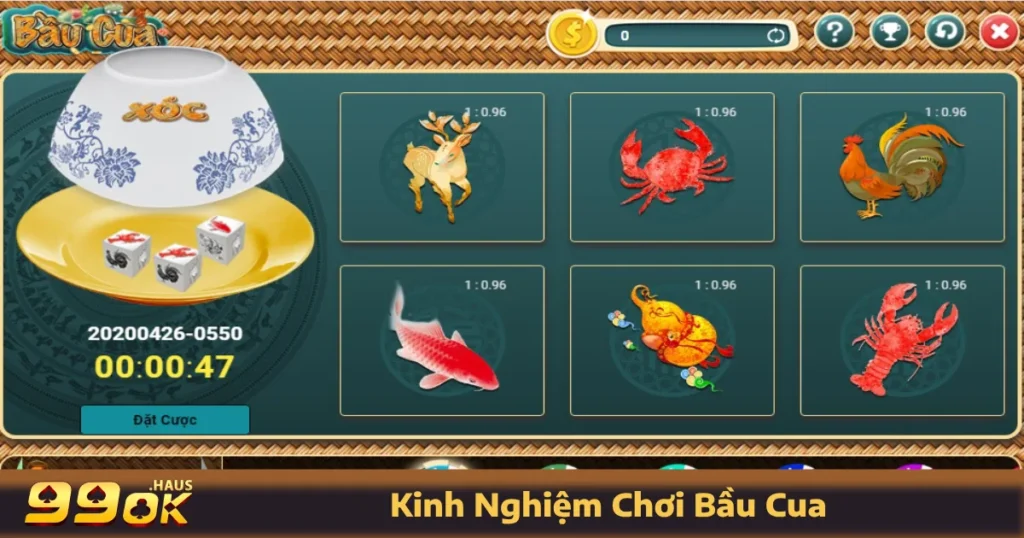 Kinh Nghiệm Chơi Bầu Cua - Bí Quyết Thành Công Tại 99OK 5 Các loại cược phổ biến theo kinh nghiệm chơi Bầu Cua